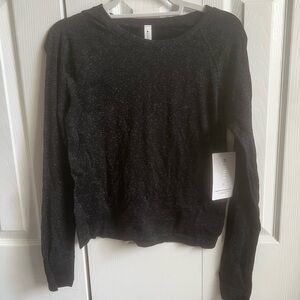 NWT Athleta Momentum Seamless Top - Sparkly Black - Size Small